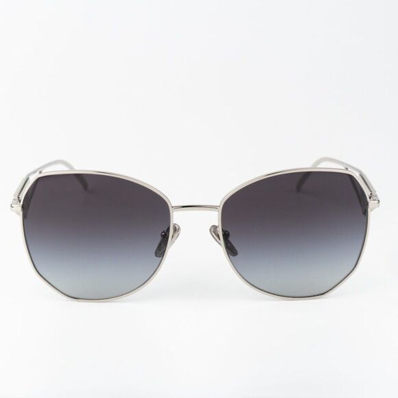 Prada Women Sunglasses Silver Grey Gradient Geometric PR57YS 1BC5D1 BRAND NEW - Picture 1 of 13